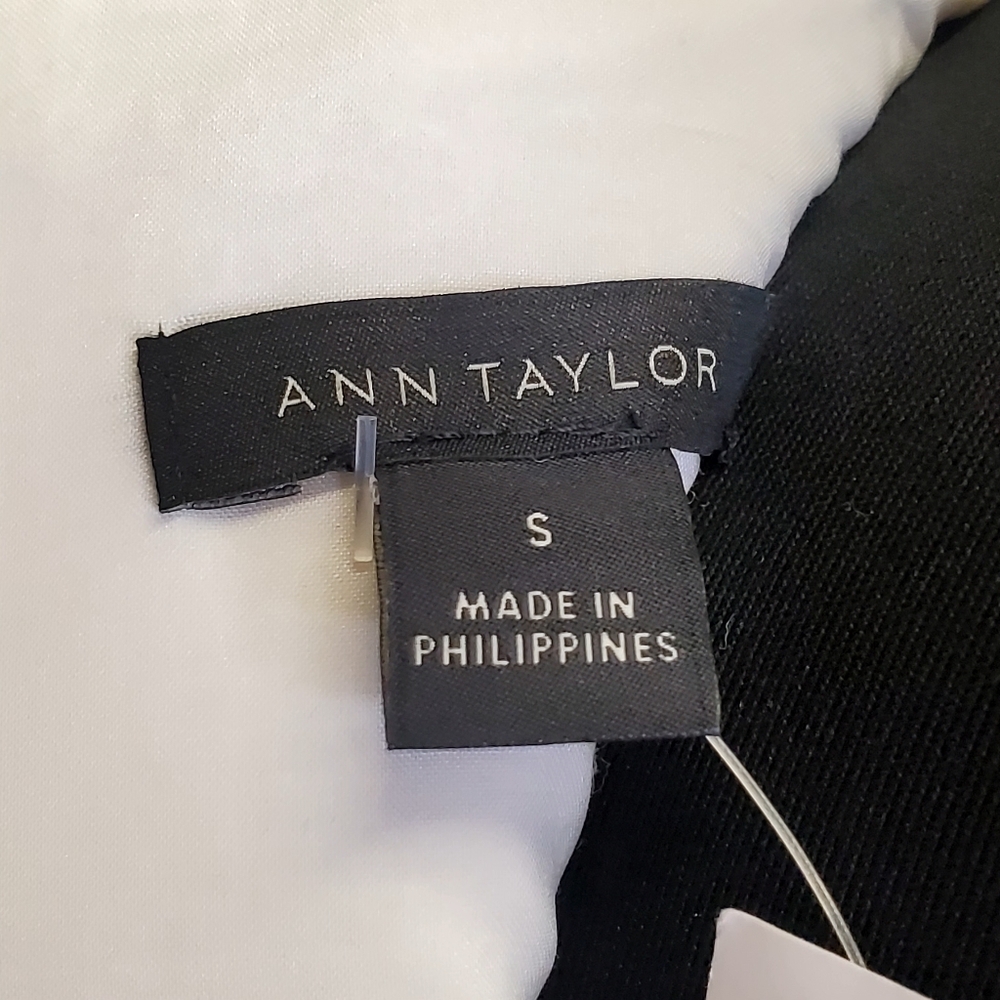 Ann Taylor Fringe Tweed Wool White Blouse Crew Neck Size S - Picture 13 of 15
